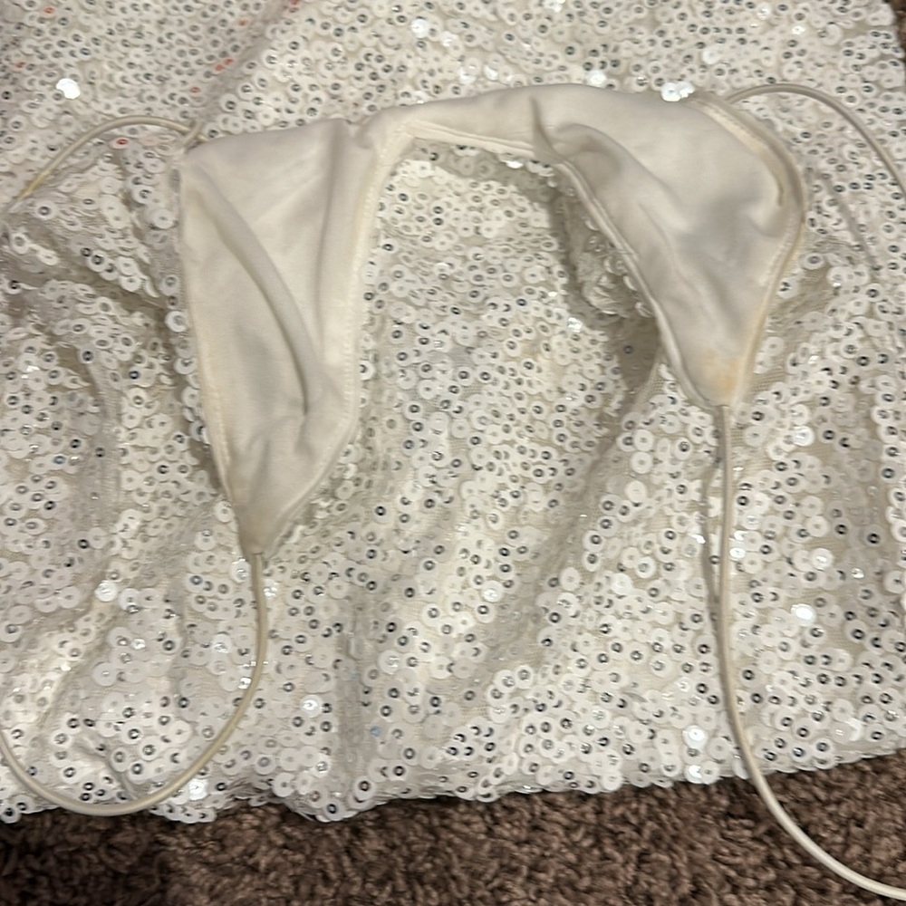 Lulus white sequin low back mini dress, XS - Picture 8 of 8
